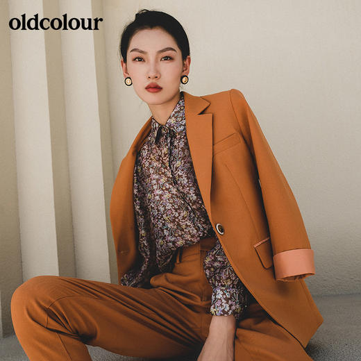 oldcolour春秋季纯色商场同款西装外套女GN31048818 商品图1
