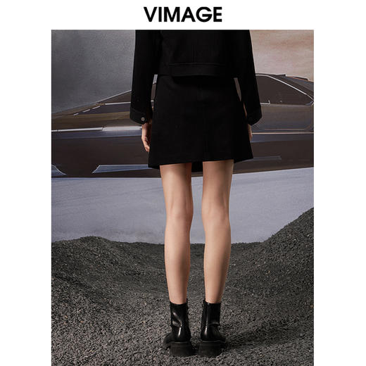 VIMAGE/纬漫纪秋季新款气质包臀显瘦时尚短裙V1806413 商品图4