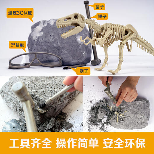(仓发) 古生物探秘立体书 挖恐龙 3-6岁乐乐趣亲子科普互动游戏书 仿真动手挖恐龙化石/西安出版社/[法]马克思·杜科/9787554139455 商品图5