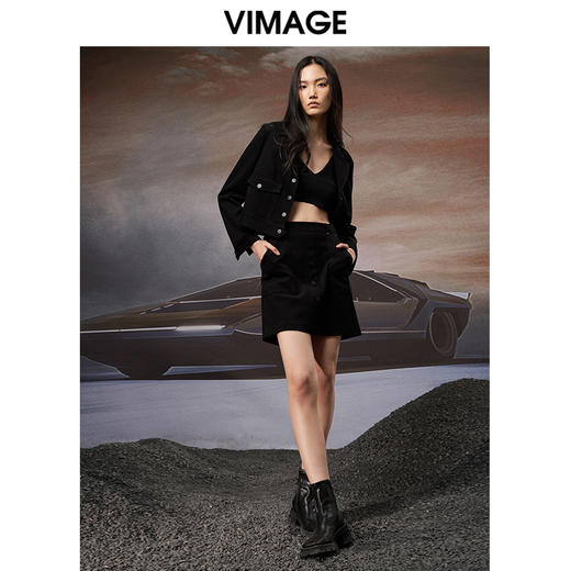 VIMAGE/纬漫纪秋季新款气质包臀显瘦时尚短裙V1806413 商品图1