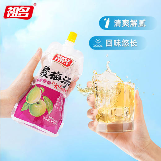 祖名酸梅汤果汁乌梅饮料冷饮清爽解腻免煮夏日饮品250ml*10袋装 商品图2