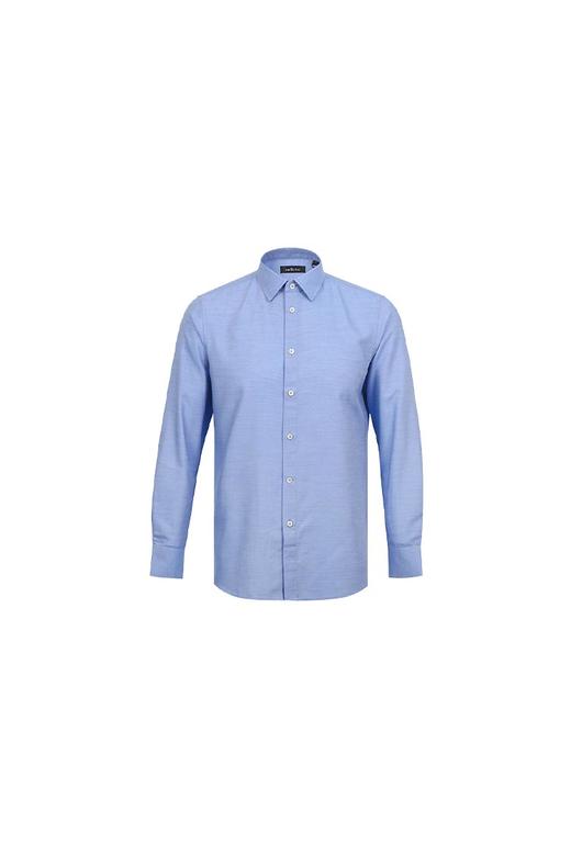 callisto羊毛混纺蓝色意式领衬衫  FQSTL071C 商品图5