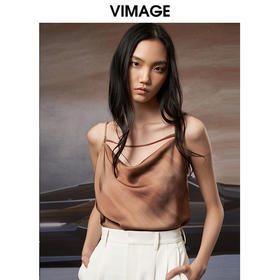 VIMAGE/纬漫纪秋季新款纯色百搭显瘦吊带小背心小上衣V1813422