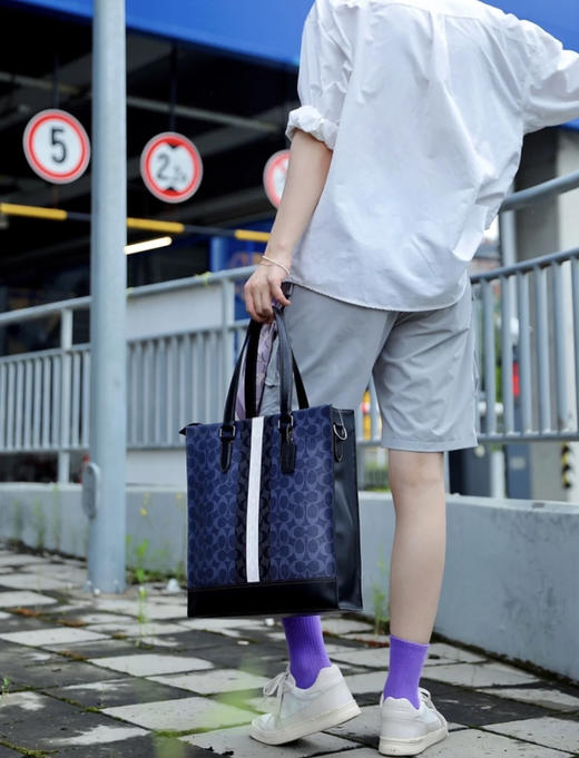 好折¥1680元直邮🇺🇸Coach GRAHAM男款公文包托特包 💼 老花拼色Logo 商品图8