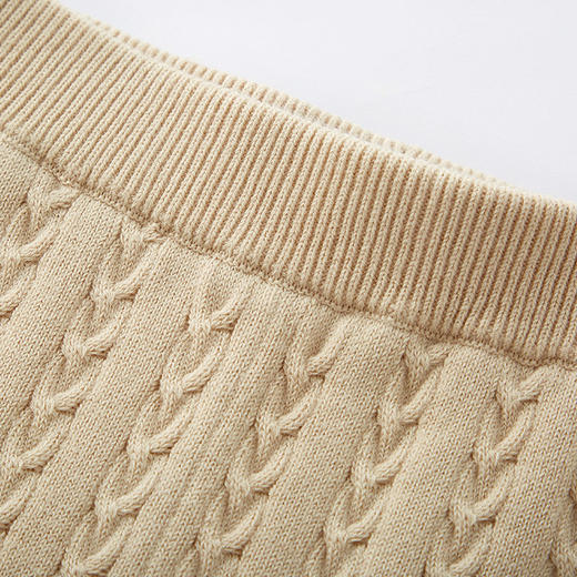 英氏儿童打底裤新款女童秋冬双层保暖长裤毛线裤YRKDJ32262A 商品图2