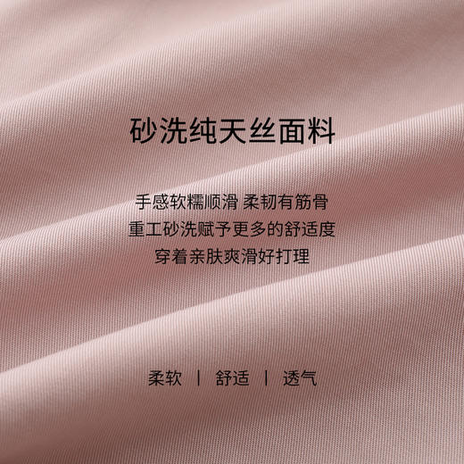 玳莎尖领略宽松式天丝衬衫女优雅气质设计感长袖上衣  CC31313 商品图3