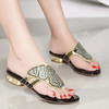 平跟平底防滑水钻时尚外穿波西米亚旅游沙滩拖鞋 LX 商品缩略图1