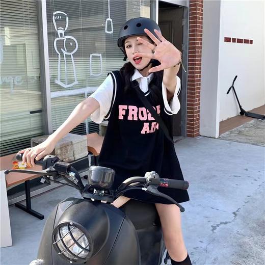 （清仓现货）【社群供A】假两件短袖T恤设计感宽松篮球服中长款上衣涤纶2 商品图2