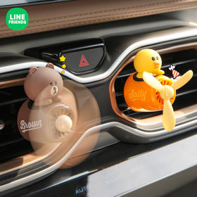 布朗熊车载香薰汽车内香水空调出风口装饰高档持久淡香氛车用香膏