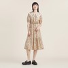 谜底小碎花纯棉连衣裙2022秋法式复古短袖宽松中长裙 223ML1157 商品缩略图0