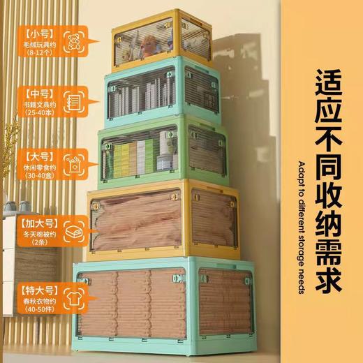 【高颜值！多功能可视折叠箱】收纳箱家用玩具衣服书本零食透明整理箱塑料折叠抽屉储物箱盒柜.ry 商品图1