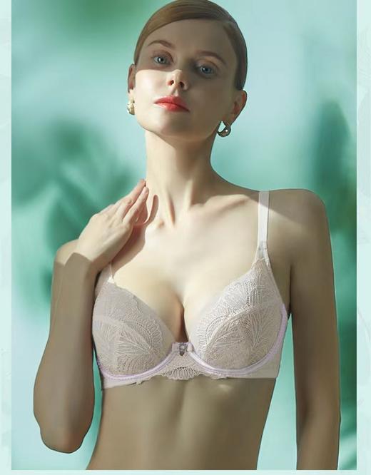 5F EmbryForm安莉芳 新款丛林秘境薄款单层围软钢圈文胸大胸显小内衣 商品图3