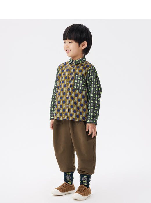 江南布衣童  22年秋款 宽松可爱立体装饰锥形长裤  1M8E10820 商品图4