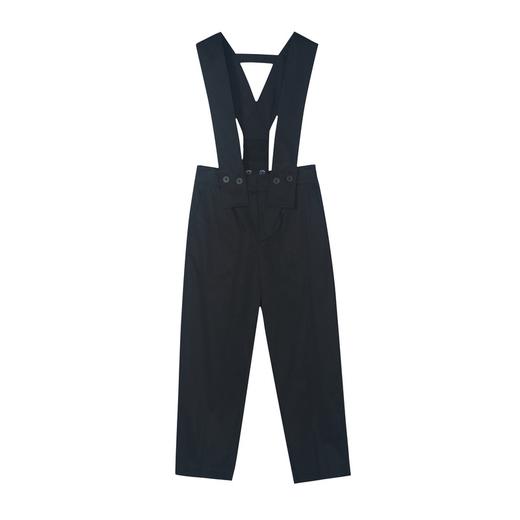 谜底背带裤女装2022秋新品复古简约可拆卸背带休闲裤223MK1055 商品图4