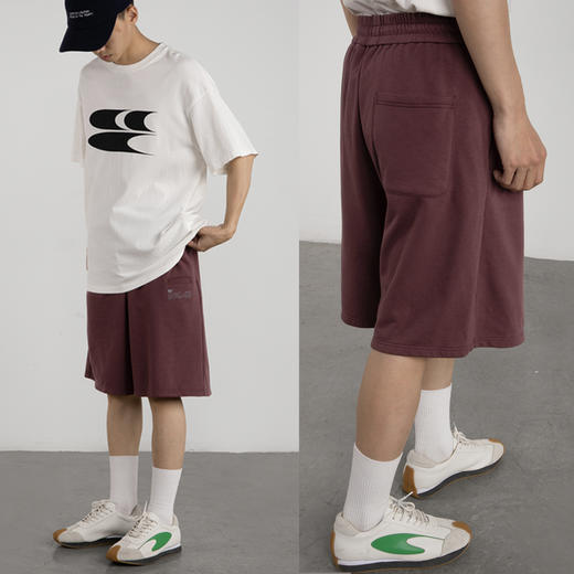 CryingCenter 深灰两色针织橡筋腰卫裤短裤通勤休闲日系 哭喊中心 商品图2