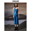 VIMAGE/纬漫纪秋季新款简约大方吊带纯色连衣裙V1877404 商品缩略图0