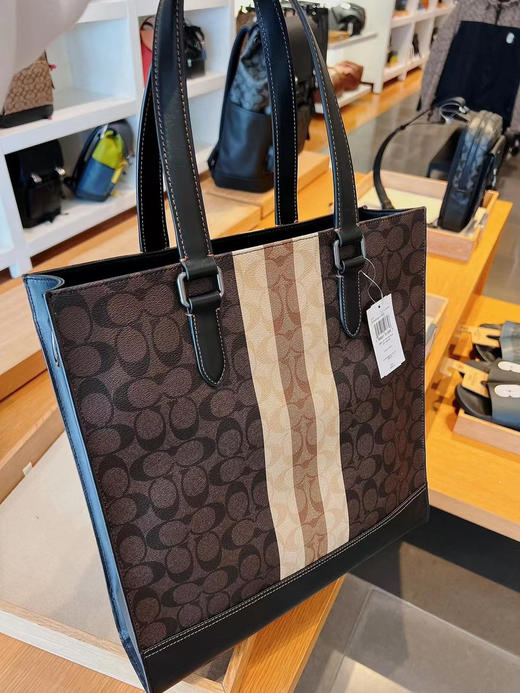 好折¥1680元直邮🇺🇸Coach GRAHAM男款公文包托特包 💼 老花拼色Logo 商品图3
