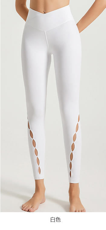 壁虎瑜伽【2208KZ186】交叉腰镂空螺杆九分裤【5天发货】 商品图8