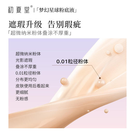 【底妆3件套】初夏堂梦幻星球粉底液混干油皮遮瑕轻薄持久不脱妆 商品图2