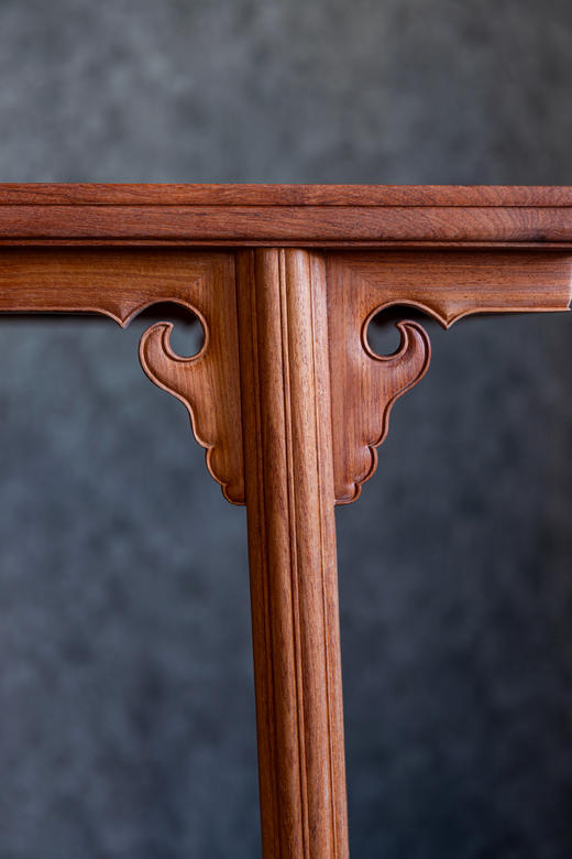 红桥红  家具严选  缅甸花梨（大果紫檀）【132 瓜棱腿云牙小画案】 商品图4