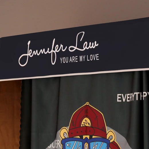 宿舍学生蚊帐数码印花强遮光床帘款三开门 商品图14