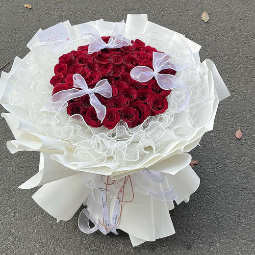 心动仙女52朵红玫瑰花束送女朋友老婆朋友告白求婚生日七夕情人节送花
