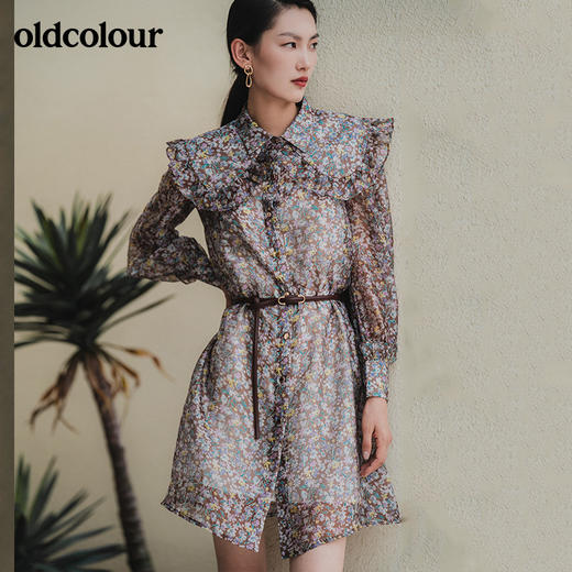 oldcolour欧珂2021秋商场同款长袖连衣裙女GN31103844 商品图4