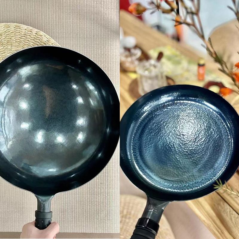 【正宗章丘铁锅 | 炒锅&平底煎锅】纯手工锻打 炒菜真香！真正无涂层 养锅可实现物理不粘（免费开锅+送松木锅盖）