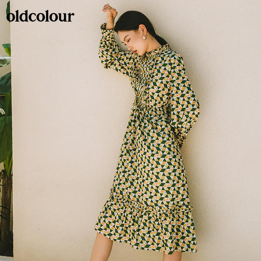 oldcolour欧珂春秋商场同款长袖连衣裙女GN31103842 商品图1