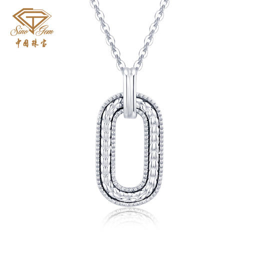 「框显魅力」PT950铂金几何项链套链 商品图0