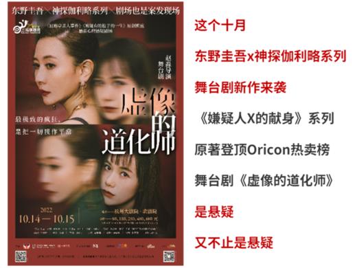 【门票】东野圭吾名作改编 悬疑舞台剧《虚像的道化师》 商品图1