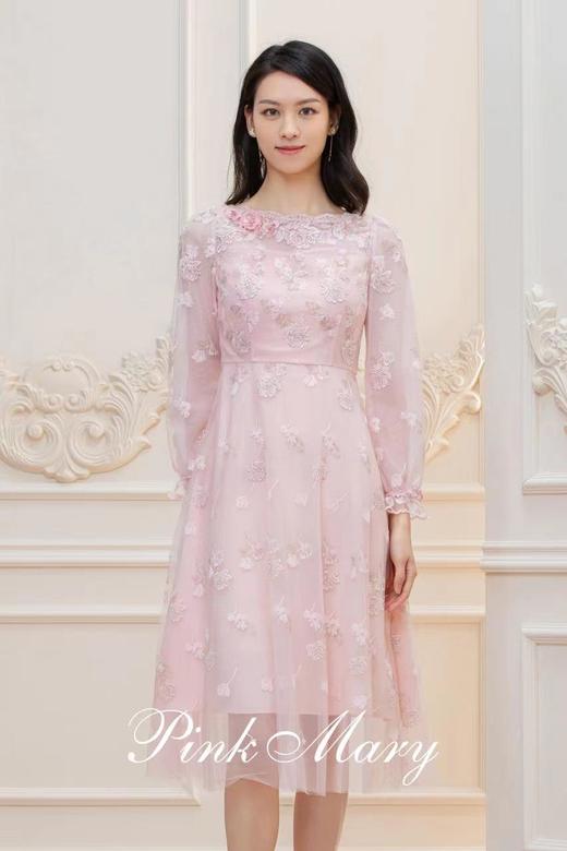 粉红玛丽气质性感蕾丝连衣裙 商品图0