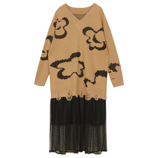 MIIDII谜底2022春新款简约时髦H型V领针织衫221MZ0320 商品图4