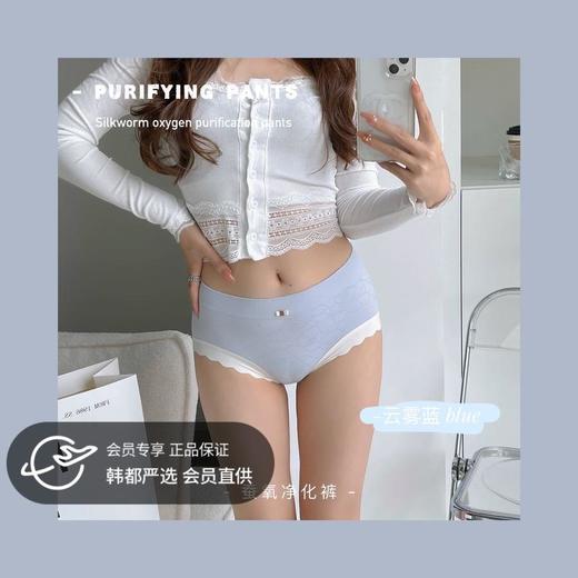【为女性而生的蚕氧净化裤】!!，满足你对完美内裤的所有想象，软绵的高弹力，无勒感，云朵一样的柔软！！六色可选24h零感体验自由不束缚胖MM也能轻松驾驭 商品图0