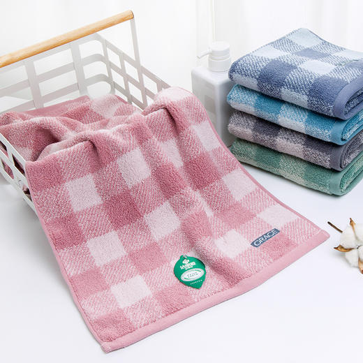 【新疆棉格纹毛巾】柔软吸水加厚 面巾 商品图2