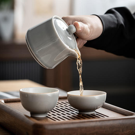 「素雅灵动！无由陶瓷侧把壶」日式手工冰灰釉小茶壶功夫茶具泡茶单壶普洱急需壶餐饮用具 商品图2