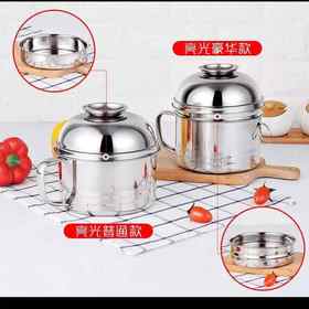 戴德生活馆雅坚 不锈钢饭盒便当盒学生圆形饭缸成人带盖大碗快餐杯2层分格