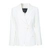 EITIE爱特爱秋季新款气质通勤显瘦盘扣装饰白色休闲西装外套C2203006 商品缩略图4