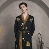 Solo seta22姆米重磅真丝睡袍男中长款桑蚕丝家居服丝绸时尚豹纹 商品缩略图4