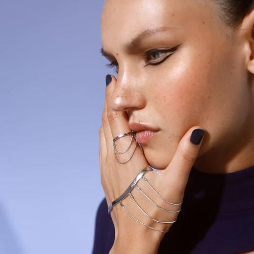 北京仓｜MAM-Flow Chain-流苏 戒指+手环 套装（银色 左手）［西班牙设计师］ 商品图0