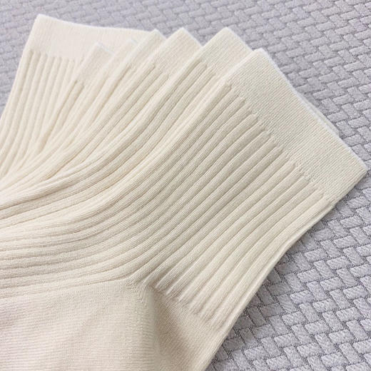 福利款丨新疆棉 5双装 厚嘟嘟 原色无染色 基础男女袜 商品图4