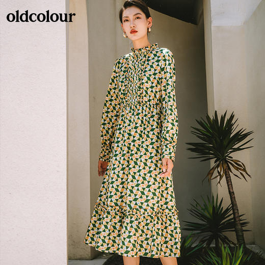 oldcolour欧珂春秋商场同款长袖连衣裙女GN31103842 商品图0