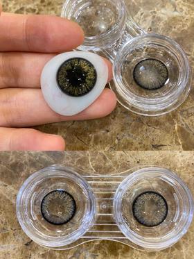 年抛 金粉牛仔蓝 鲛人蓝 Moonenleen 沐恩莉大直径14.5 着色13.8 / (同品牌多副更划算 选款色板在详情页 整个品牌都是大直径款) 黑色自然美瞳 无锁边大直径美瞳