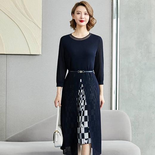 2楼NAERSI黑白格连衣裙 商品图4