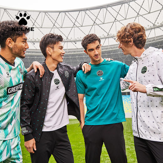 卡尔美短袖T恤 男女足球文化衫圆领休闲上衣 绿城潮流系列 商品图4