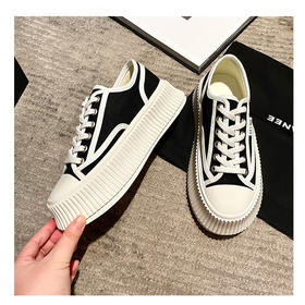 【包邮极速发货单独下单勿加购物车】帆布鞋女厚底饼干鞋2022年新款小香风女鞋百搭休闲板鞋松糕小白鞋