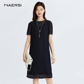 2楼NAERSI藏青色连衣裙