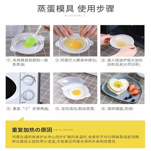 日本 微波炉蒸蛋器 食用PP材质 商品图1