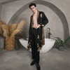 Solo seta22姆米重磅真丝睡袍男中长款桑蚕丝家居服丝绸时尚豹纹 商品缩略图2