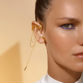 订购6周到｜MAM-Draping-金色 流苏 耳挂（右耳单只）［西班牙设计师］